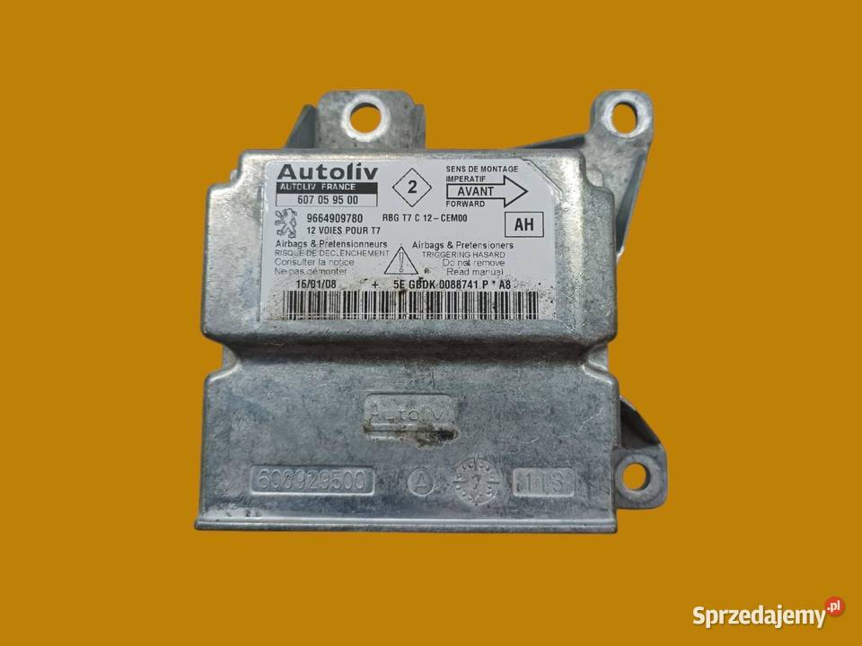 SENSOR AIRBAG 9664909780 Peugeot 308 I 20072014