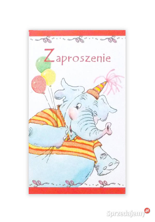 zaproszenia ze słoniem słoń zaproszenia dzieci Pozostałe
