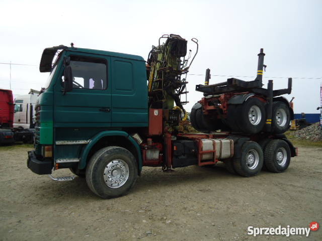 SCANIA 143E 420 6x4 wózek do dłużycy do drewna Rok produkcji 1996 Turek