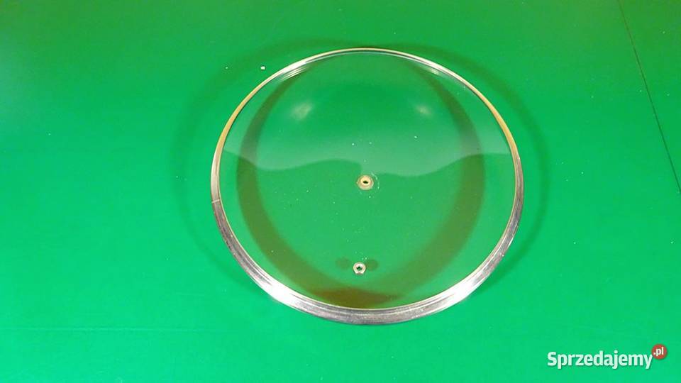 POKRYWKA SZKLANA duża z metalowym pierścieniem Chorzów