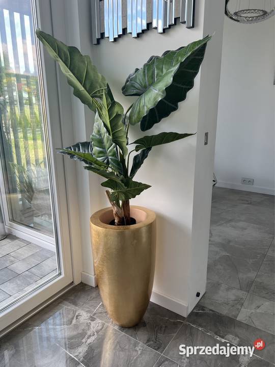 Złota donica Glamour doniczka osłonka nowoczesne małopolskie Nowy Sącz