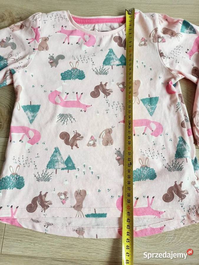 Bluzka koszulka dziewczęca na długi rękaw różowa Płock