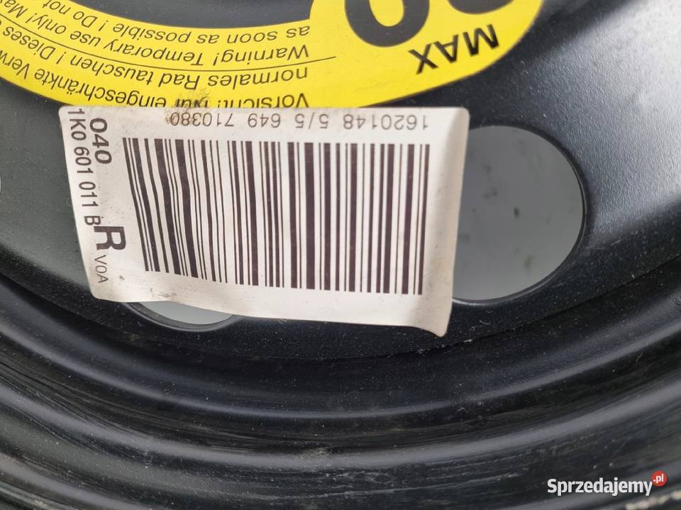 KOŁO DOJAZDOWE Audi Seat Vw Golf V 12570 R16 Chełm sprzedam