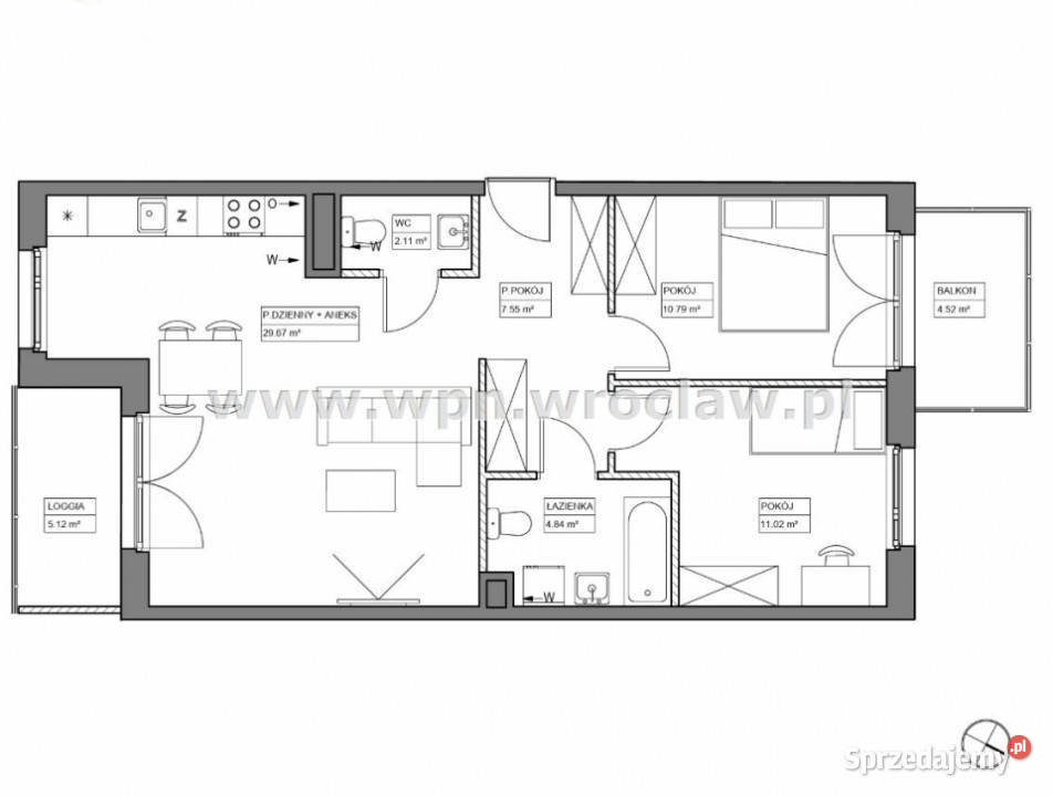 Mieszkanie Wrocław 6598m2 3pok własność
