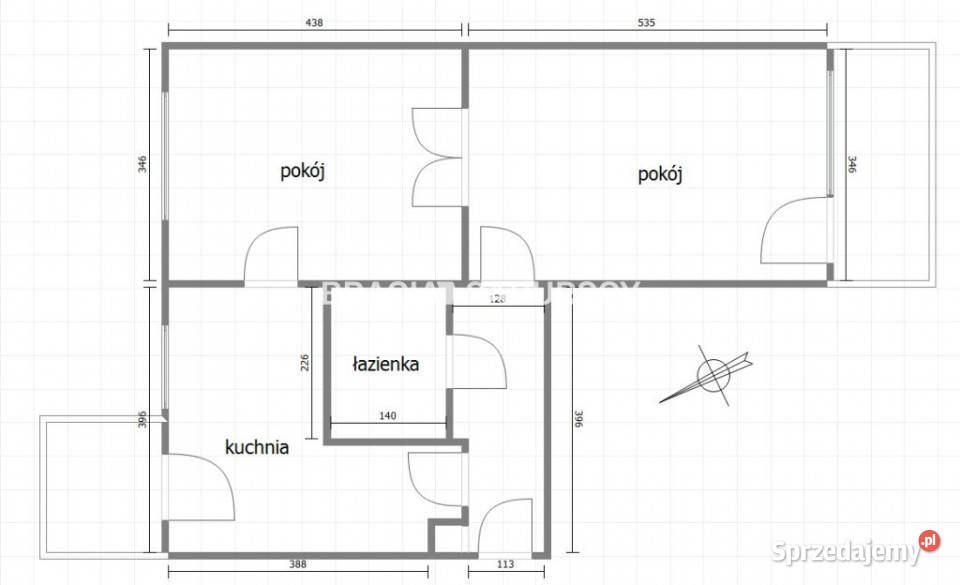 Mieszkanie Kraków 55m2 2pok