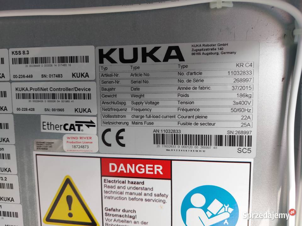 Robot KUKA KR210 QUANTEC KRC4 2015r FANUC ABB Gorzów Wielkopolski