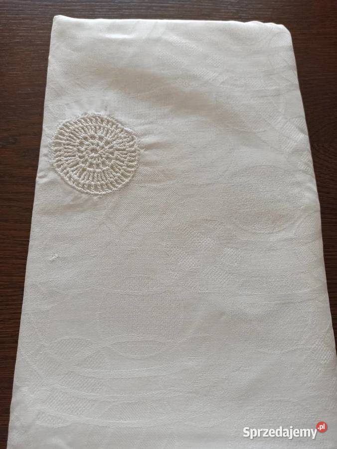 Obrus biały 100 bawełna PRL 180X130 biały Białystok sprzedam