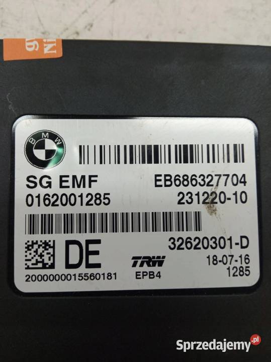MODUŁ HAMULCA RĘCZNEGO EB686327704 32620201 Bmw Rok produkcji 2016