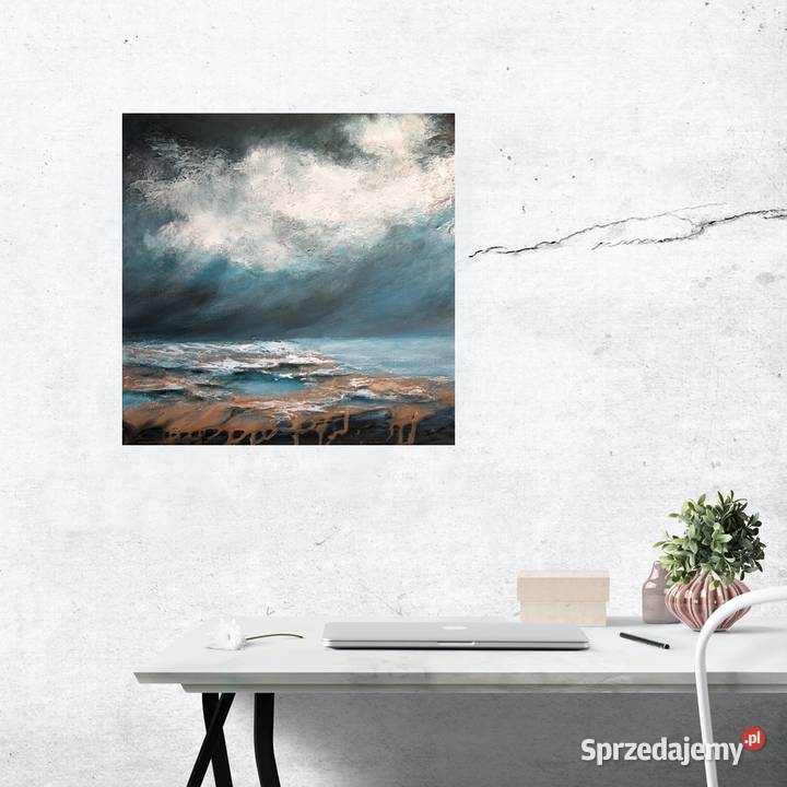 Burzowe niebo nowoczesny pejzaz morski obraz Malbork