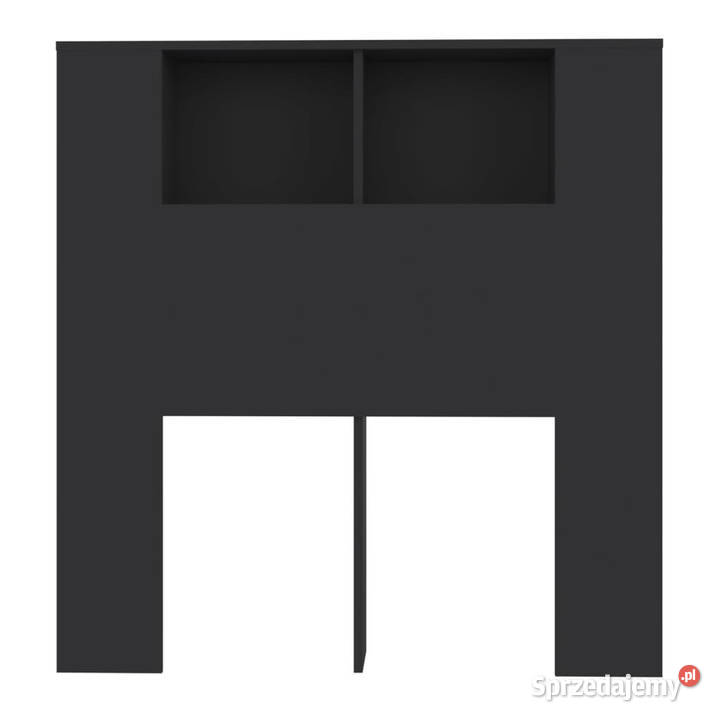 Wezgłowie łóżka z półkami czarne 100x185x1045 sprzedam