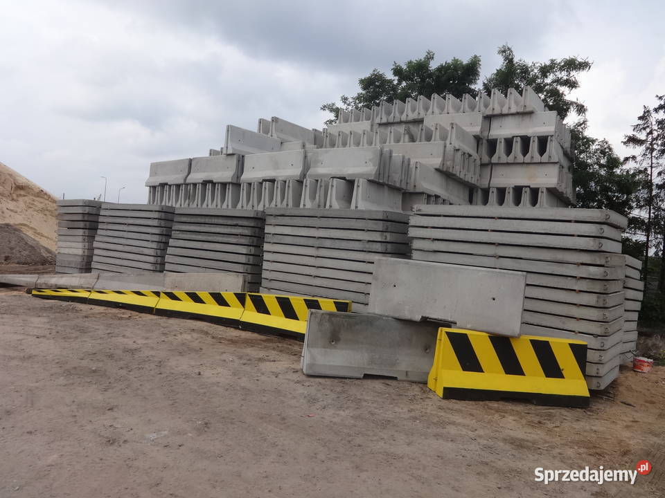 Bariery betonowe nowe dwustronne malowane Dąbrowa Górnicza