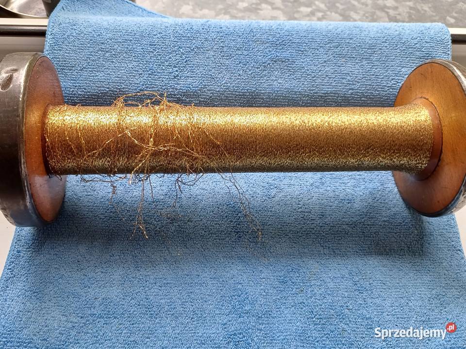 Stara szpula ze złotą nitką małopolskie Kraków sprzedam