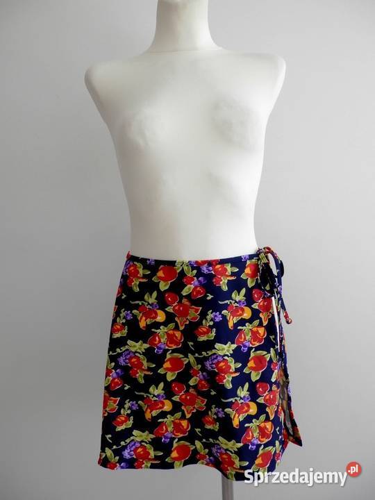 Spódnica Pareo Plażowa Krótka Obłędne Kwiaty ML Łomża