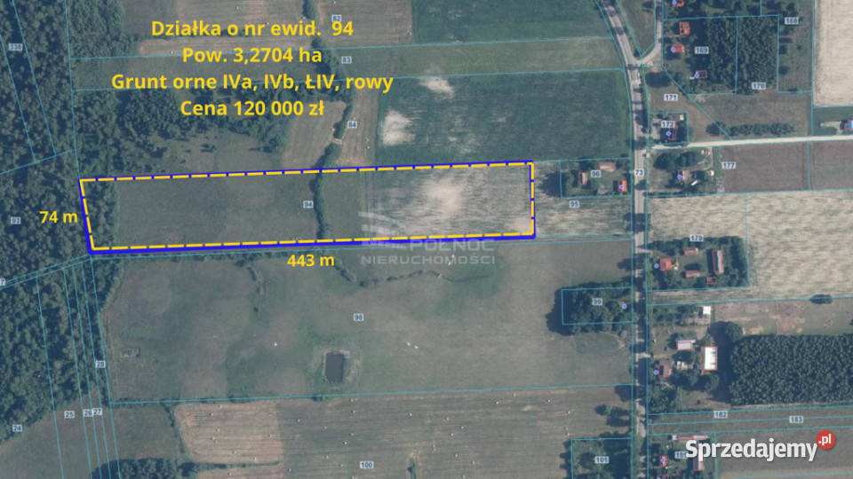 Działki rolne Wola Wereszczyńska gmina Urszulin rolna Sprzedaż sprzedam