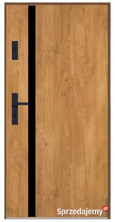 Drzwi wejściowe Grube 72mm Sa8 Black Prawe 90 Ciemniewo
