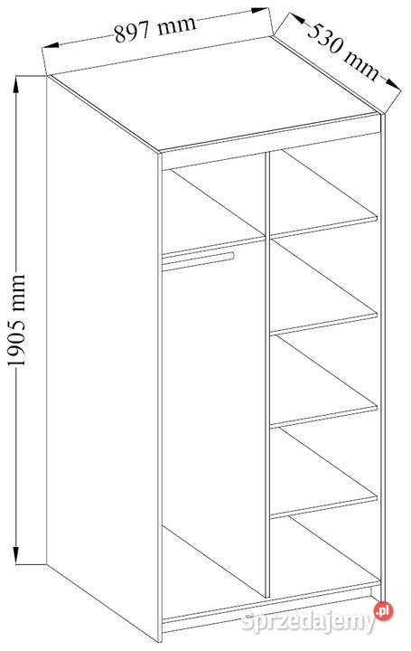 Duża meblościanka z szafą dwudrzwiową