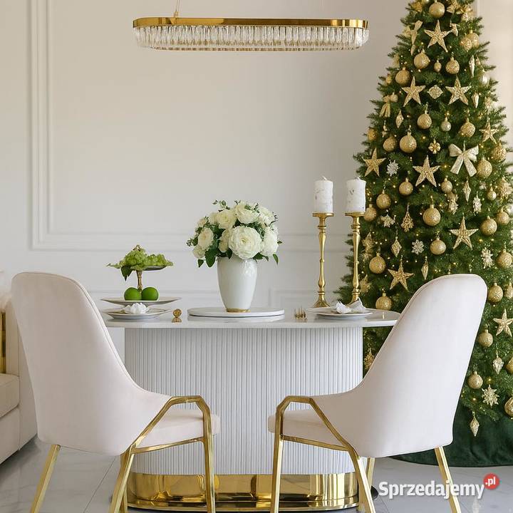 Krzesło beżowo złote glamour z podłokietnikami mazowieckie Warszawa