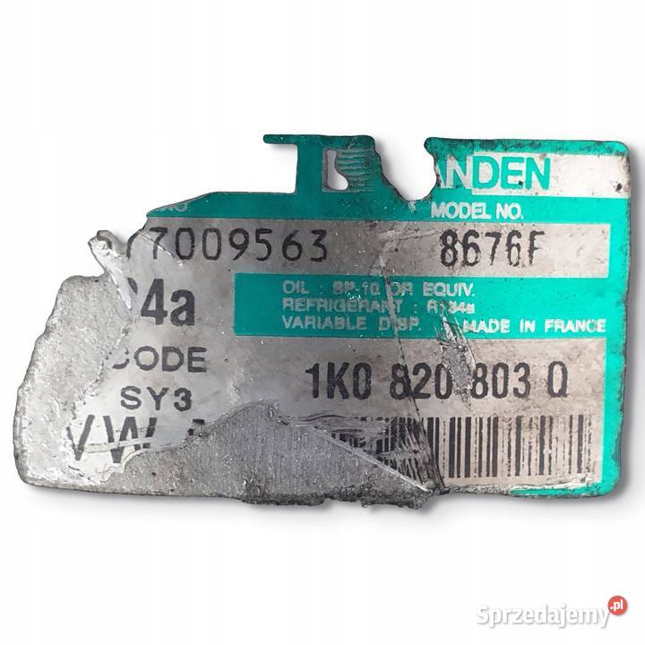 SPRĘŻARKA KLIMATYZACJI VW Golf V Passat B6 19 lubelskie Chełm sprzedam