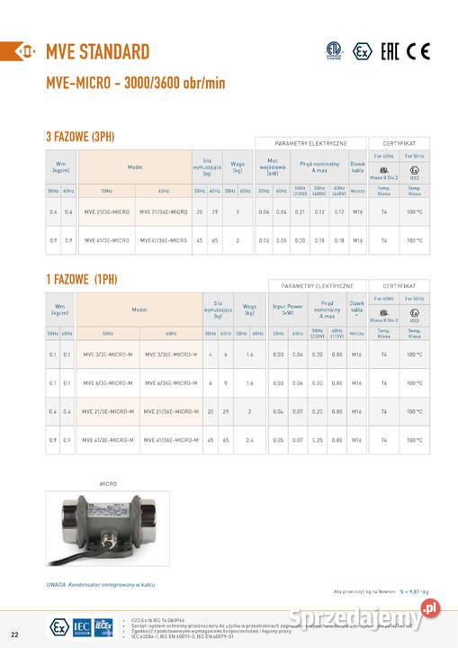 Elektrowibrator MVE 413EMICROM 1 fazowy Golub-Dobrzyń