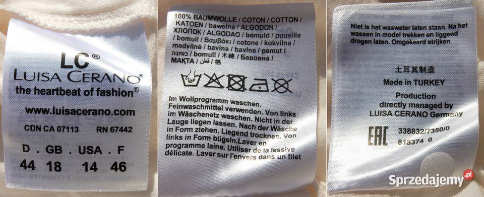 Luisa Cerano tshirt tunika r44 46 motyl dżety Lublin