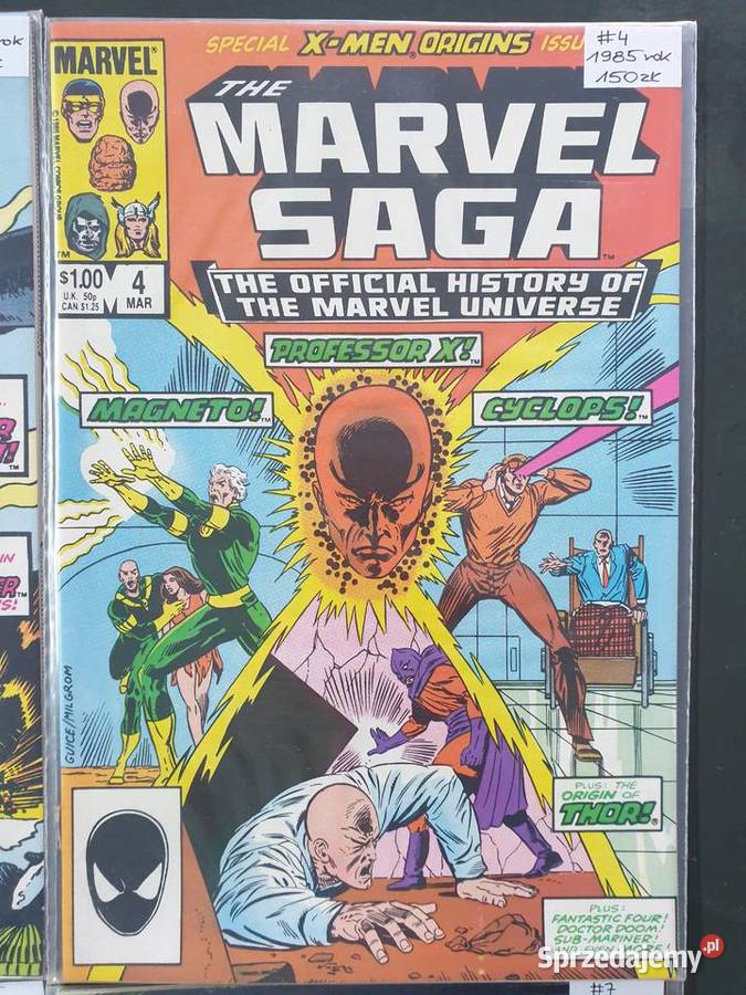 Marvel Saga zestaw 4 komiksów Marvel USA 1985 Rok wydania 1985 Gdynia