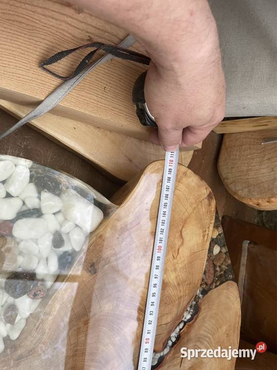 Blat stolik kawowy110x110x7 plaster monolit wiąz Przysucha