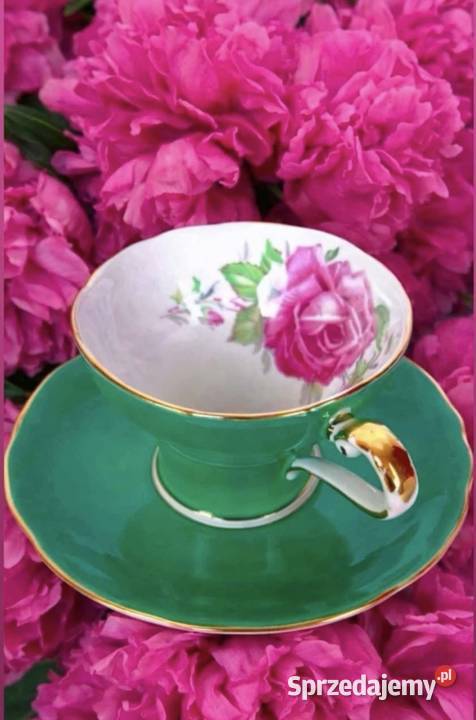 AYNSLEYantyczna filiżanka do herbatyporcelana Pabianice