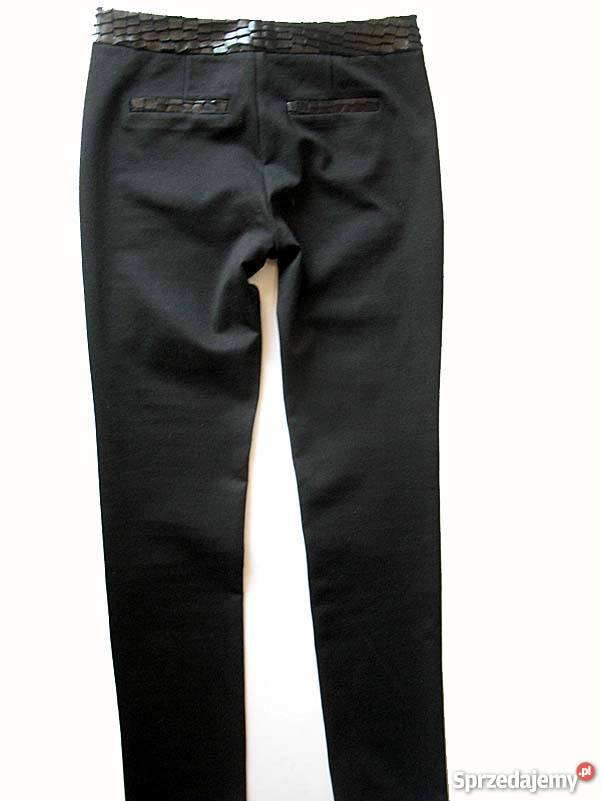 NOWE CZARNE SPODNIE DŻINS JEANS 38 M biodra Inny materiał sprzedam