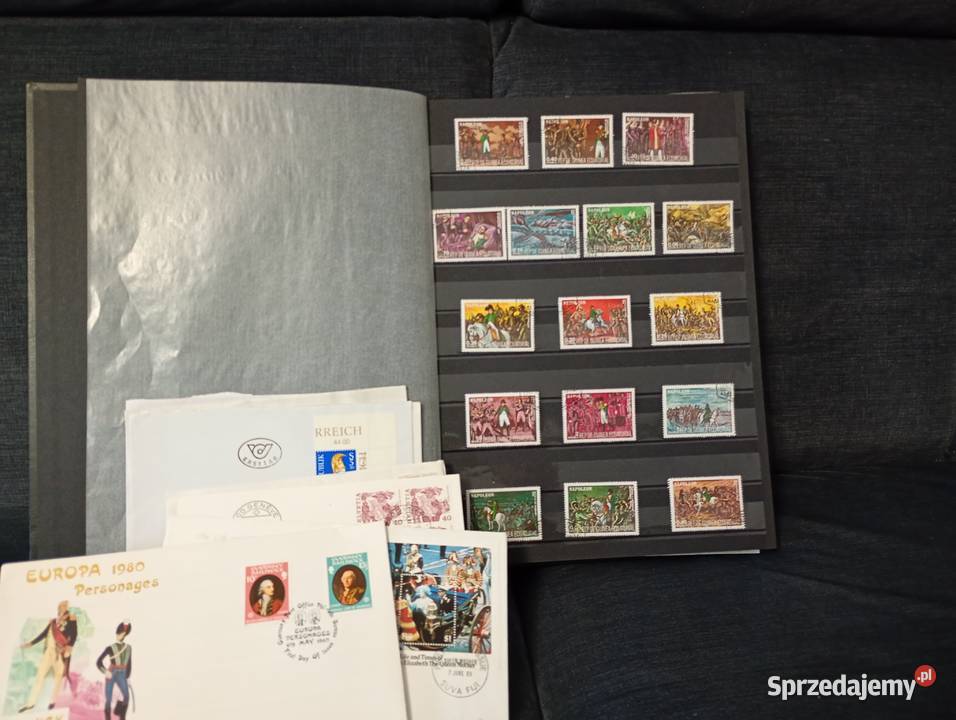Album klaser ze starymi znaczkami pocztowymi Łowicz