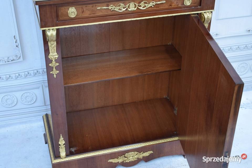 Komoda Ludwik XVI Intarsje Medalion Porcelanowy Kraków