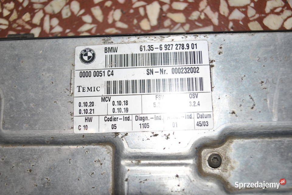 Sterownik fotela KOMFORT kierowcy BMW E65 E66 Poręba