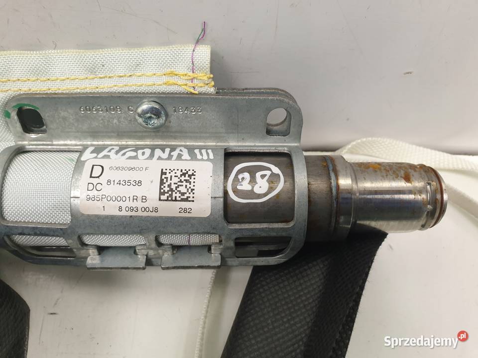 Renault Laguna III PRAWA KURTYNA POWIETRZNA Rudka