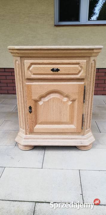 Komoda drewniana dębowa jasna szafka stylowa Sulbiny