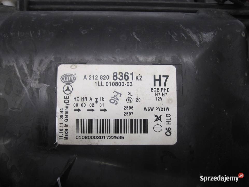 MERCEDES E KLASA W212 11r Lampa lewy przód