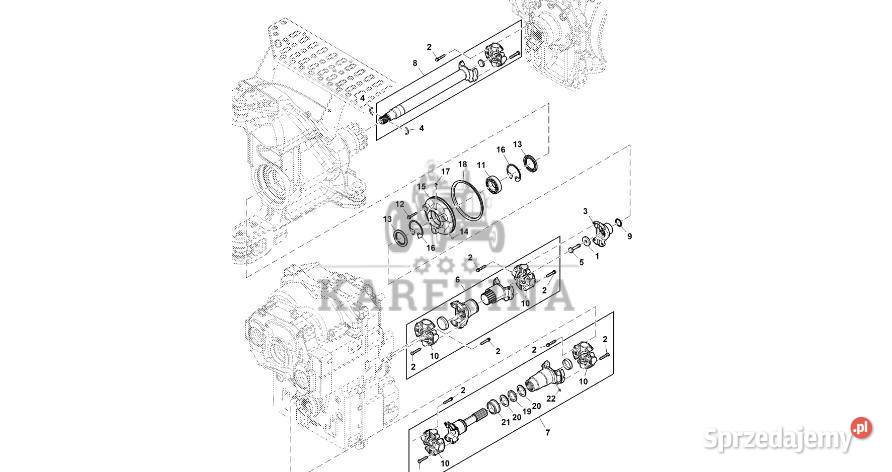 John Deere 9470RX Przegub uniwersalny RE40113 Jastrzębniki