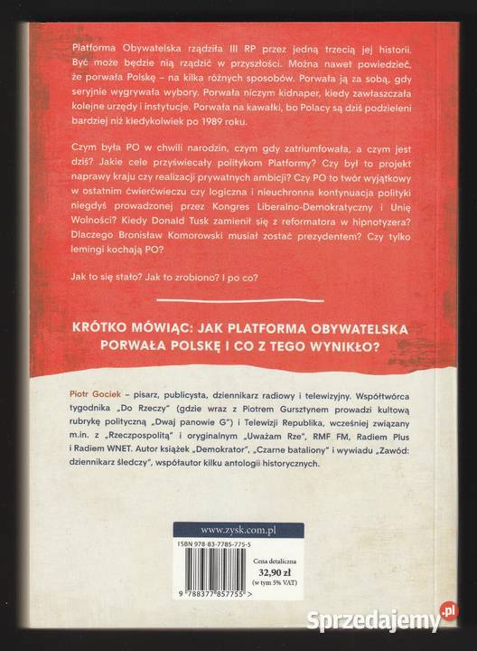 POZAMIATANE PIOTR GOCIEK Rok wydania 2015 Łódź