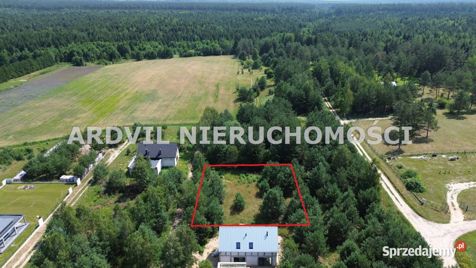Działka Ciasne Chmielna 851m2 prąd