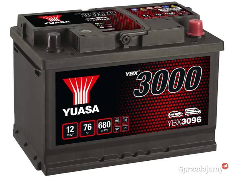 Akumulator Yuasa Standard 12V 76Ah 680A Prawy Akumulatory mazowieckie Pruszków sprzedam