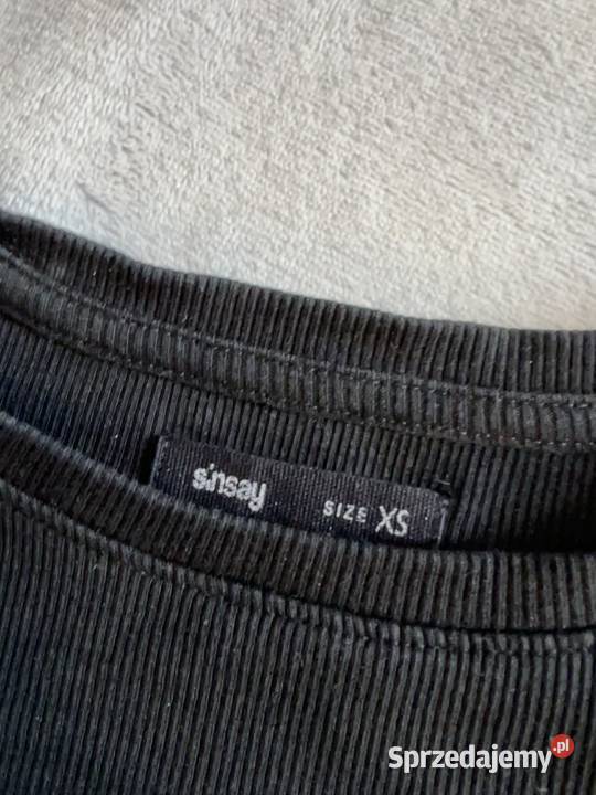 Crop top koszulka z krótkim rękawem czarna