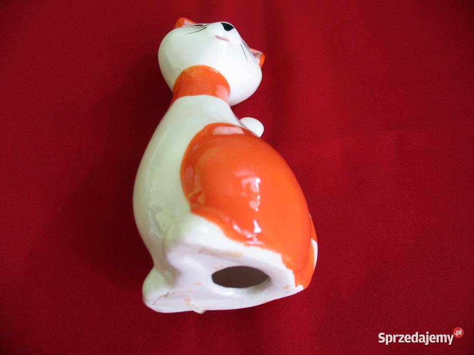 Kot piękny kolorowy Figurka ceramika 11 x 55 x Siedlce