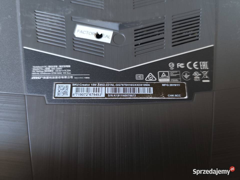 Laptop MSI CREATOR MSI Łódź