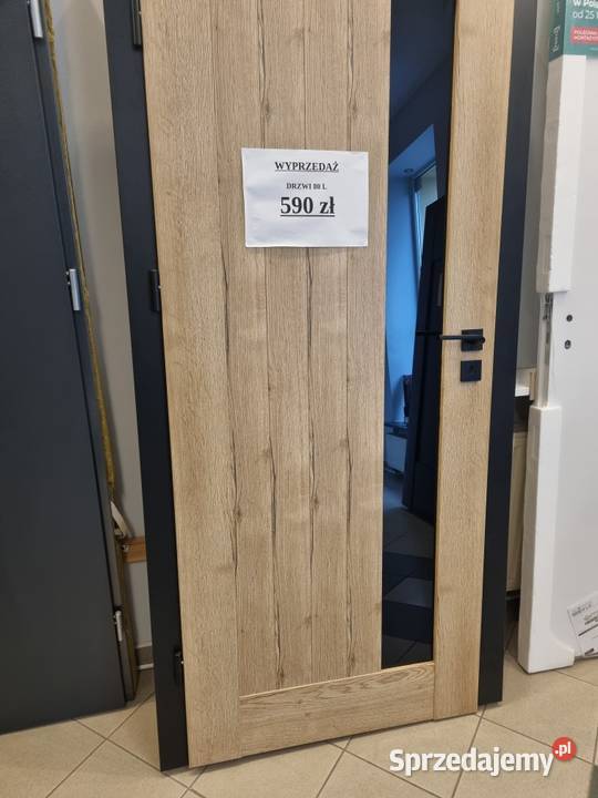 Drzwi wewnętrzne 80 L Dąb halifaxczarne