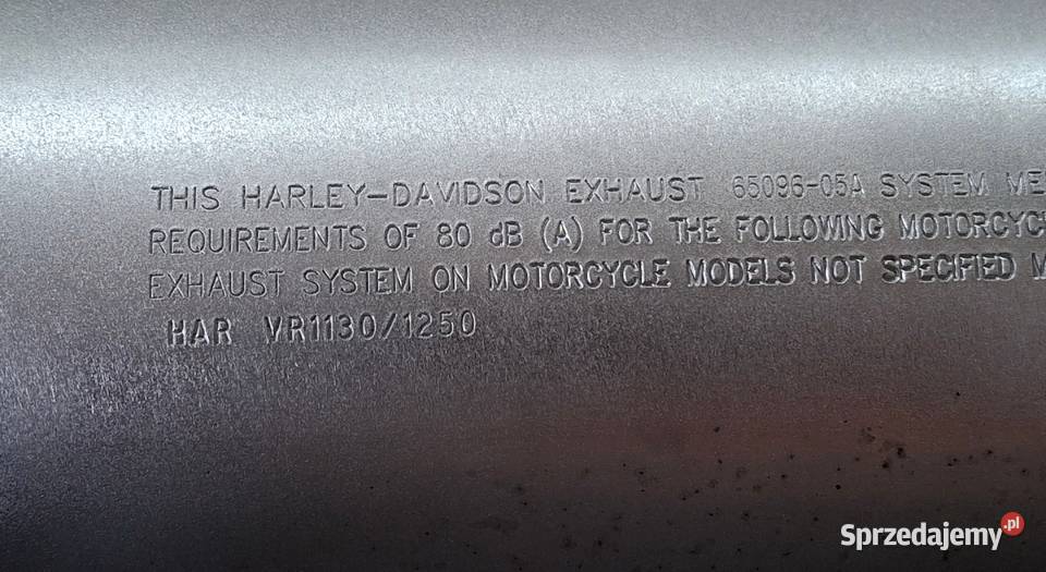 HARLEY DAVIDSON NIGHT ROD WYDECH TŁUMIK ORYGINAŁ Bieleń