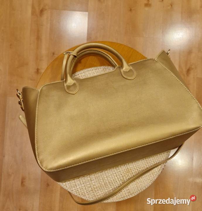 TOREBKA włoska z breloczkiem marki TRUSSARDI żółty/złoty lubelskie