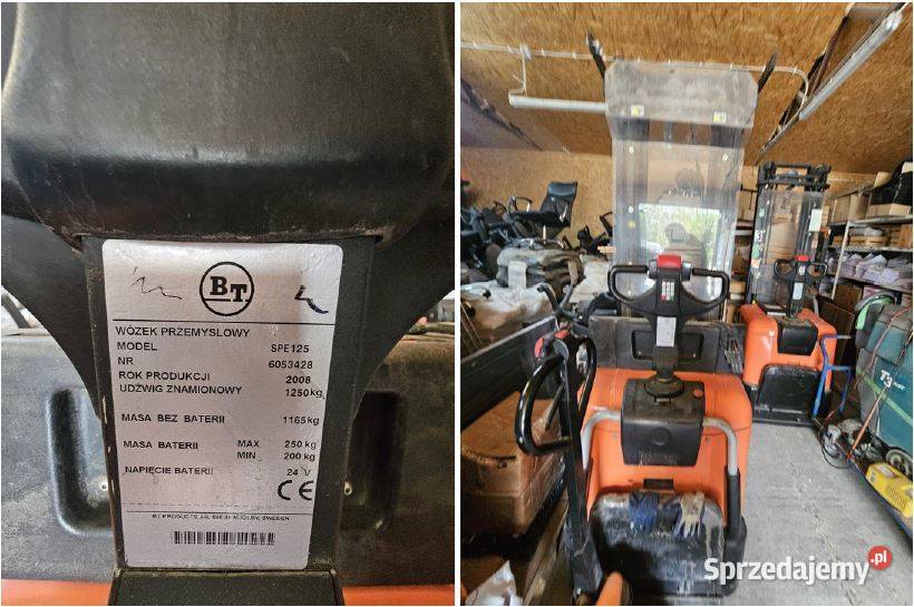 Wózek podnośnikowy BT SPE 125 2008 Kraków sprzedam