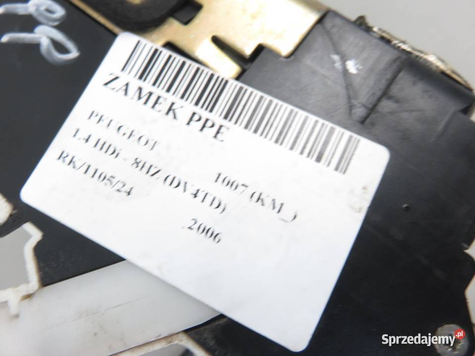 ZAMEK PRAWY PRZEDNI PEUGEOT 1007 9660701080