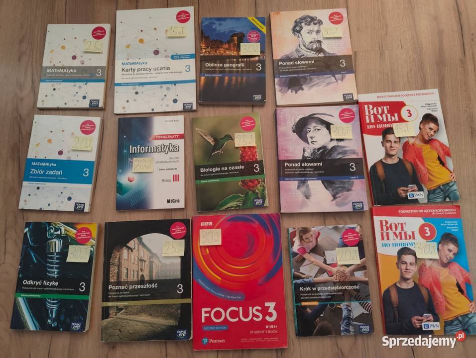 Podręczniki szkolne do liceum i technikum