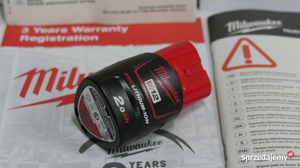 MILWAUKEE akumulator 12v 2Ah bateria klucz pila Baszkówka sprzedam