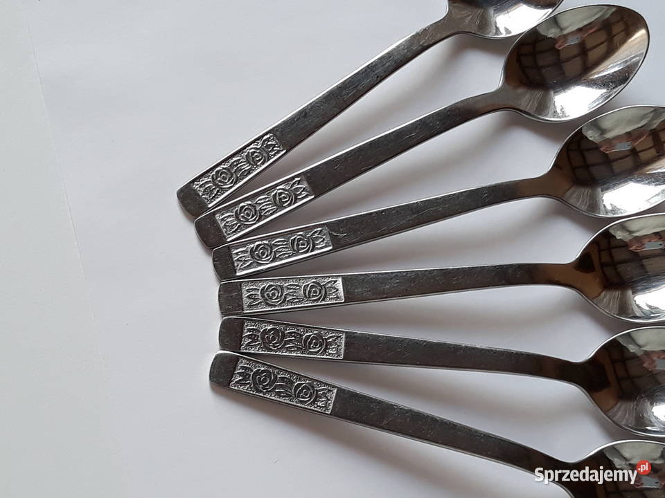 Łyżeczki do herbaty 2 RÓŻE Gerlach sztućce PRL Dąbrowa Górnicza sprzedam