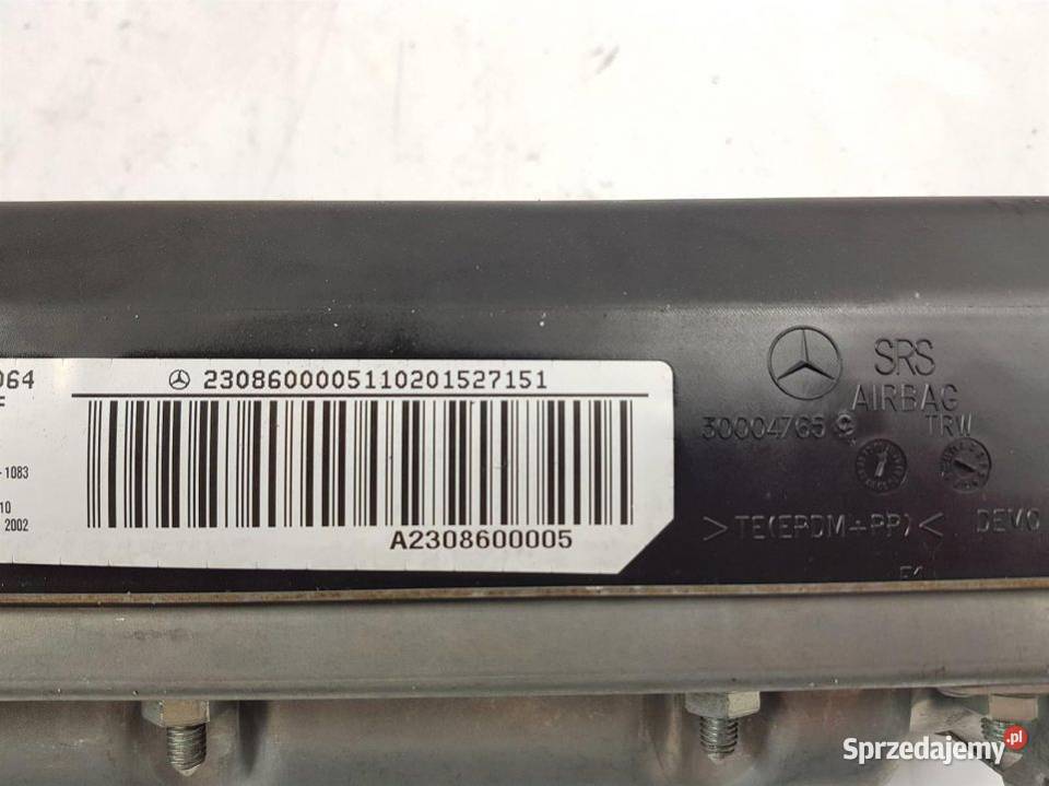 PODUSZKA AIRBAG A2308600005 MERCEDES SL R230 Pozostałe Lipno